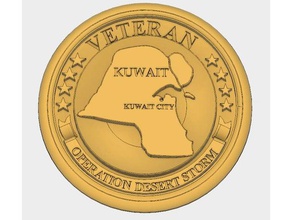 l'operazione desert storm moneta medaglia monete & distintivi la veterani 3d print model - Mito3D