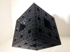 druckbare menger-Schwamm der 4 iteration Mathe-Kunst fraktal math menger 3d print model - Mito3D