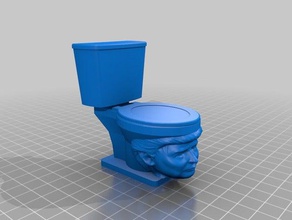 trumplet tuvalet tahta heykeller uydurma topal siyaset taht trump bizi 3d print model - Mito3D