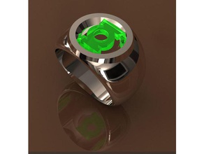 yeşil fener yüzüğü yüzük cosplay dc comics hal jordan takı 3d print model - Mito3D