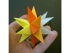 multi-parte estrellados icosaedro matemáticas art de navidad adorno ornamento 3d print model - Mito3D