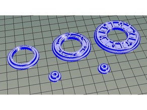 polis com rolamentos 608 Impressora 3d de peças rolamento filamento manipulação polias 3d print model - Mito3D