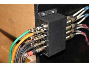 8 mount hosa-kanal patch bay müzik montaj braketi panel 3d print model - Mito3D