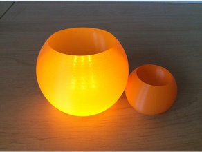 ball Lampen Dekor Schüssel led led-Licht Lichter Oberfläche vase 3d print model - Mito3D