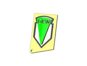 dkw logo chaveiro sinais e logotipos 3d print model - Mito3D