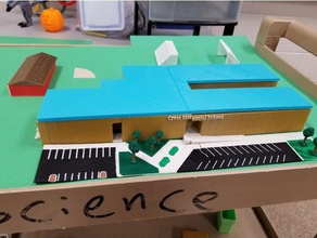Schulgelände Gebäude & Strukturen Krankenwagen Notfall Parkplatz Schule Fußball 3d print model - Mito3D