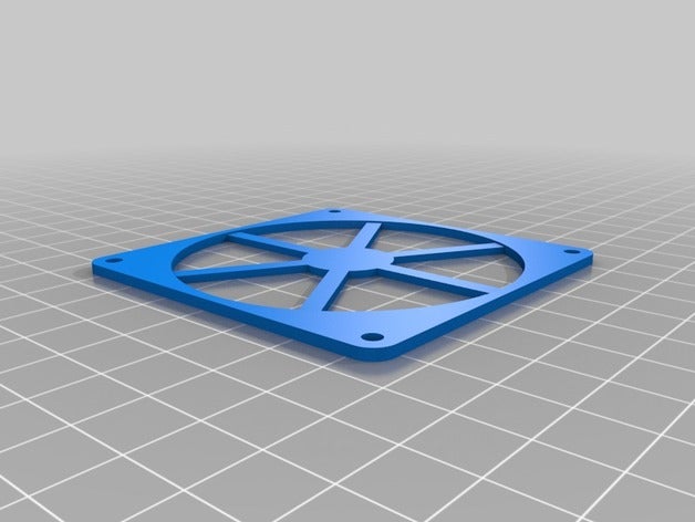 simple paramétrico de la rejilla del ventilador - 70mm Impresora 3d las piezas personalizado 3D print model - Mito3D