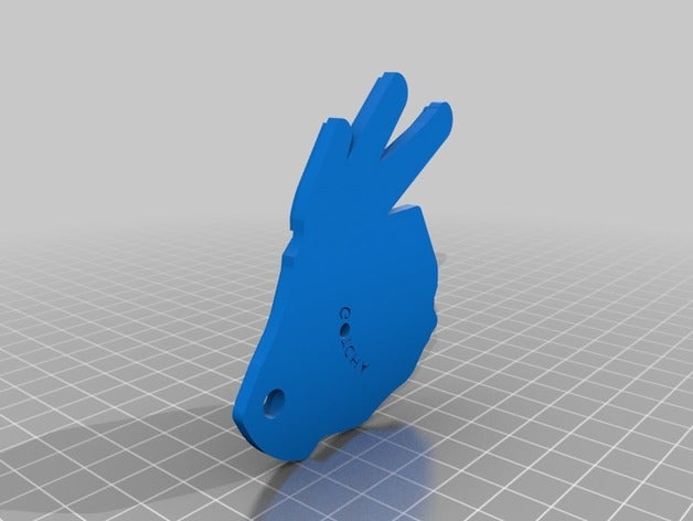 pegadinha do chaveiro Arte 2d 3D print model - Mito3D