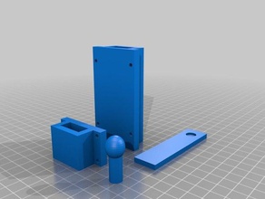 Schiebe Riegel Verschluss Haushalt Tür die Schloss Tor lock 3d print model - Mito3D