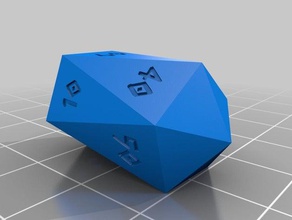 caesar dressing crystal d 10 10-100 dice customized 3d print model - Mito3D