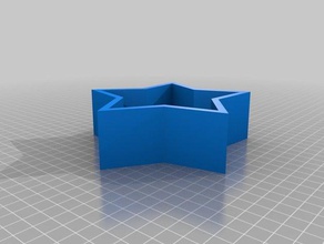 yıldız kutu şeklinde kaplar kutusu özelleştirilebilir openscad parametrik 3d print model - Mito3D