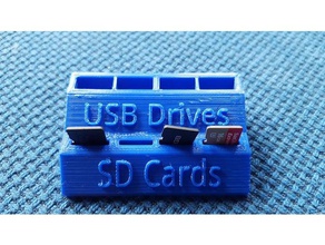 mini usb flash drive cartão sd titular do agregado familiar unidade micro suporte pen 3d print model - Mito3D