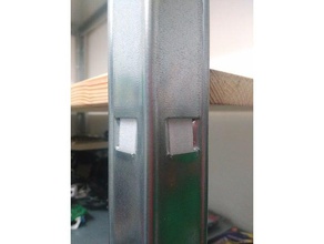 estante de montaje enchufe metal organización baumarkt personalizable personalizador einstellbar metallregal openscad el regal regalboden schulte steckregal toom 3d print model - Mito3D