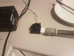 cpap blower fan adapter 3d print model - Mito3D