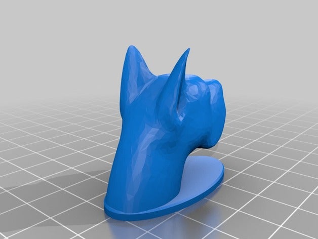 alano di testa stand art animale il busto canino dane cane figurina grande great domestico statua 3D print model - Mito3D