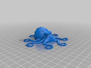 octopus 12x2 neodymium animals animal cephalopod fridge magnet remix 3d print model - Mito3D