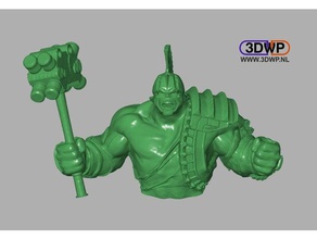 hulk busto thor de ragnarok esculturas do quadrinhos flashforge marvel escultura estátua 3d print model - Mito3D