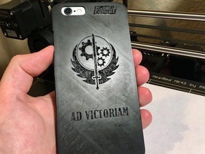 iphone 6 6s case fallout brotherhood steel mobile phone 3d print model - Mito3D