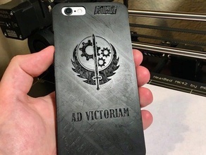 iphone 6 6s caso di fallout confraternita d'acciaio telefono cellulare 3d print model - Mito3D