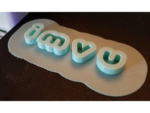 imvu - individual letters hobby 3d print model - Mito3D