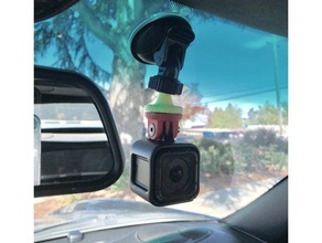 gopro aimant de montage la caméra action cam voiture le héros l'aimant mont ventouse 3d print model - Mito3D