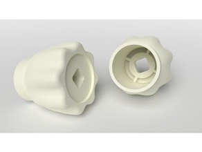 aquecedor de botão peças substituição knob 3d print model - Mito3D