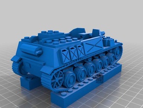 2 lego tank sturmpanzer 3d print model - Mito3D