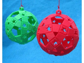 holiday ornament stars math art openscad 3d print model - Mito3D