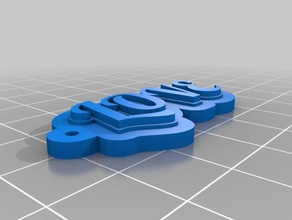 aşk Anahtarlık özelleştirilmiş 3d print model - Mito3D