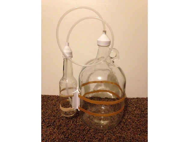 brewing blow-off-tube caddy bottle food & drink carboy bung homebrewing meade 3D print model - Mito3D