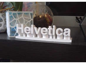 helvetica Schilder & logos 3d print model - Mito3D