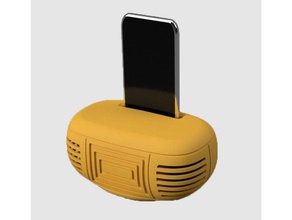 smartphone boom box audio base boombox iphone stand passive amplifier sound speaker phone 3d print model - Mito3D