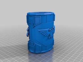 warhammer 40k aquila cubilete los dados de la copa space marine 3d print model - Mito3D