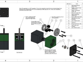 48 1 nema 17 3d printed planetary gearbox printing extruder gear nema17 3d print model - Mito3D