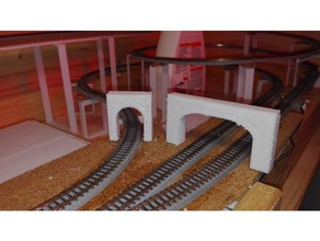 tunnel portal 2 tracks z gauge 1 220 buildings & structures 3d print model - Mito3D