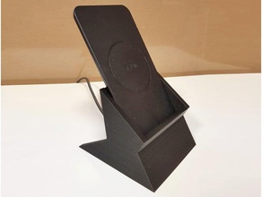 universal phone stand rectangular wireless charger mobile charging dock 3d print model - Mito3D