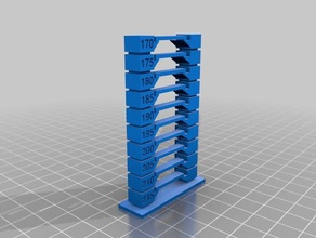 temp tower 170-215 3d printing tests customized 3d print model - Mito3D
