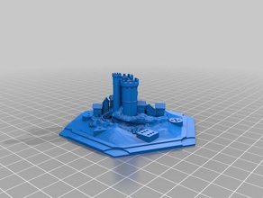 los colonos de catan comerciantes bárbaros castillo diezmado triángulos juegos setllers 3d print model - Mito3D