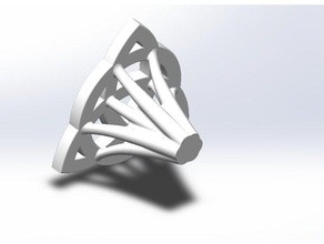 triquetra keltler simgesi v2 dekor kapı kolu 3d print model - Mito3D