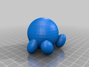 kirby sitting video games 3d print model - Mito3D