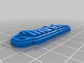 il mio personalizzato multiline tag portachiavi i su misura 3d print model - Mito3D