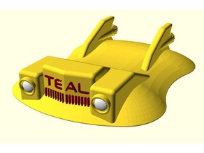 retro teal r c véhicules tealdronechallenge voiture drone openscad véhicule rc rétro 3d print model - Mito3D
