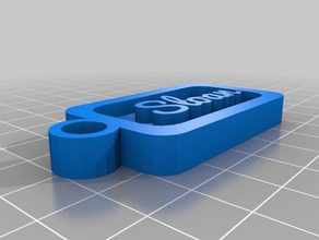 mi personalizados personalizable nombre de la etiqueta llaveros personalizado 3d print model - Mito3D
