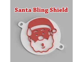 santa clause bling shield prusa mk2 3d printer accessories christmas i3 3d print model - Mito3D