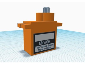 servo - mg90s la electrónica mg90 3d print model - Mito3D
