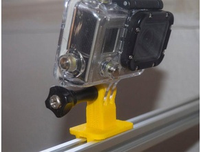 laser gopro montage 20x20mm extrusion outils support de caméra le titulaire lasercut coupeur graveur mont 3d print model - Mito3D