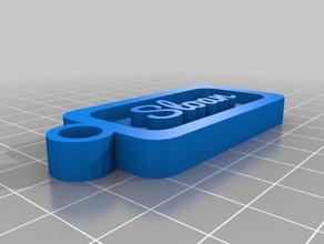sloan name tag keychains customized 3d print model - Mito3D