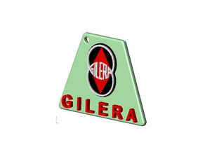 gilera-logo als Schlüsselanhänger Schilder & logos 3d print model - Mito3D