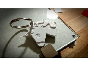 unicornio llavero llaveros personalizado 3d print model - Mito3D