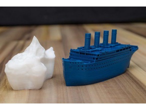 small compressed titanic scale example iceberg toy & game accessories giant bathtub boat children compact kids legendary model ocean play set queen seas ship 3d print model - Mito3D